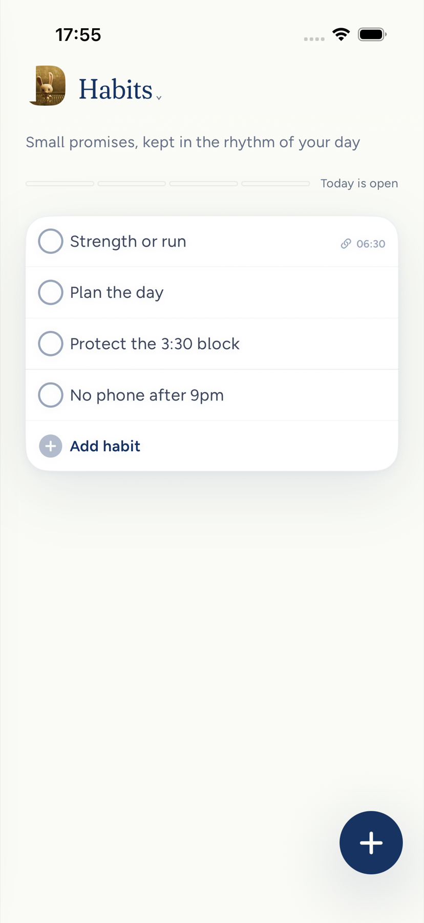 Habits on iPhone